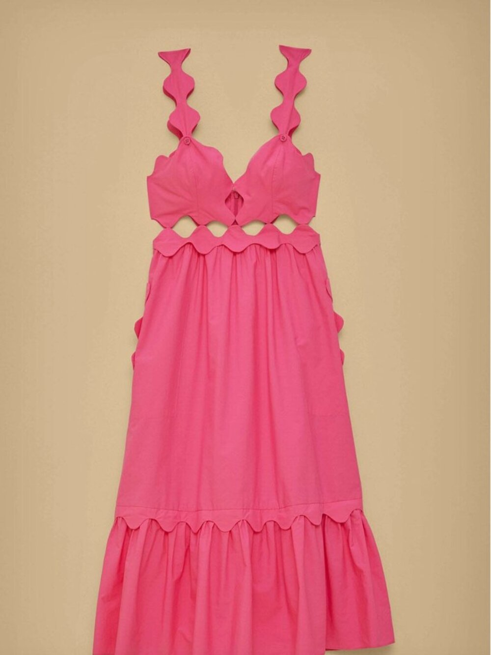 Farm Rio Pink Cut-Out Midi Dress XL NWT! - Picture 6 of 10